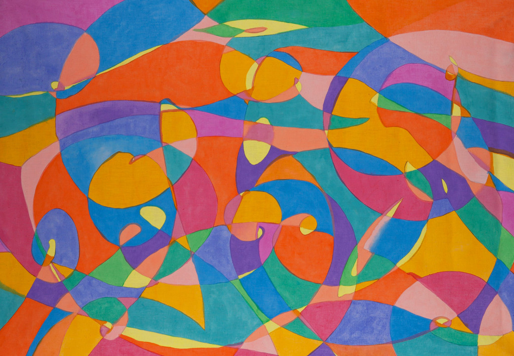 Akt v rotaciji 3 - Akril na platno - 90x130cm - 2012