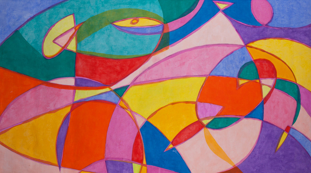 Akt v rotaciji 4 - Akril na platno - 90x162cm - 2012