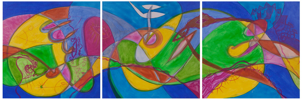 Meditacija 2 - Akril na Platno - 50x150cm - 2012