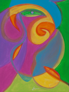 Papiga - Akril na platno - 40x30cm - 2014