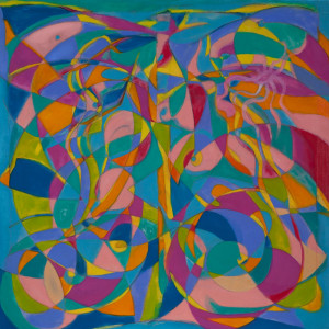 Rajski vrt 2 - Akril na platno - 100.5x100.5cm - 2008