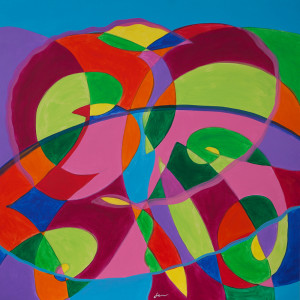 Rajski vrt 4 - Akril na platno - 100x100cm - 2013