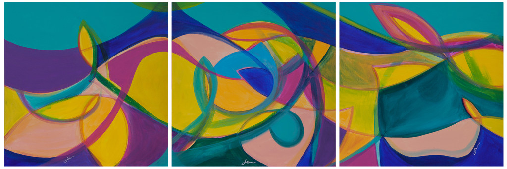 Vzpon - Akril na platno - 50x150cm - 2014