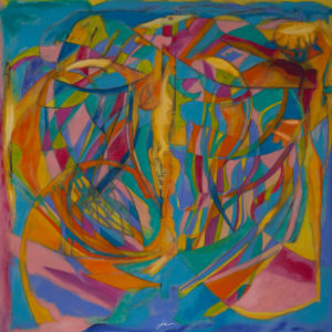 Garden of Eden - Acrylic on canvas - 100.5x100.5cm - 2008