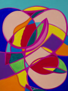 Akt v vesolju 4 - 60x80cm - Akril na platno - 2015