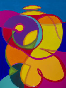 Akt v vesolju 5 - 60x80cm - Akril na platno - 2015