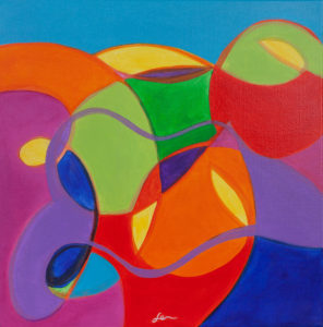 Akti v pokrajini 10 - Akril na platno - 50x50cm - 2015