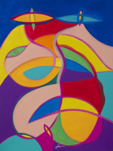 Nude in the galaxy 1 - 60x80cm - Acrylic on canvas - 2015