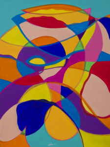 Nude in the galaxy 3 - 60x80cm - Acrylic on canvas - 2015