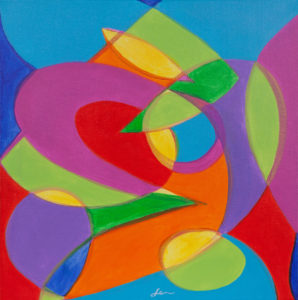 Nudes in a landscape 9 - Acrylic on canvas - 50x50cm - 2015