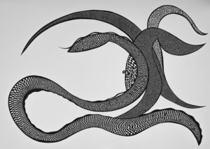 Snake Dance - 50x70cm - Silkscreen - 2016
